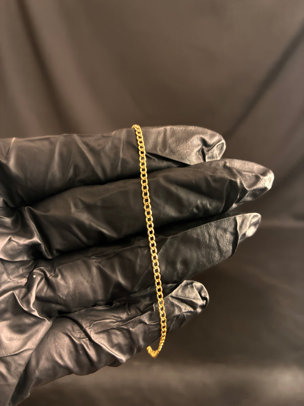 2MM 7.5inch 10K Gold Cuban link bracelet