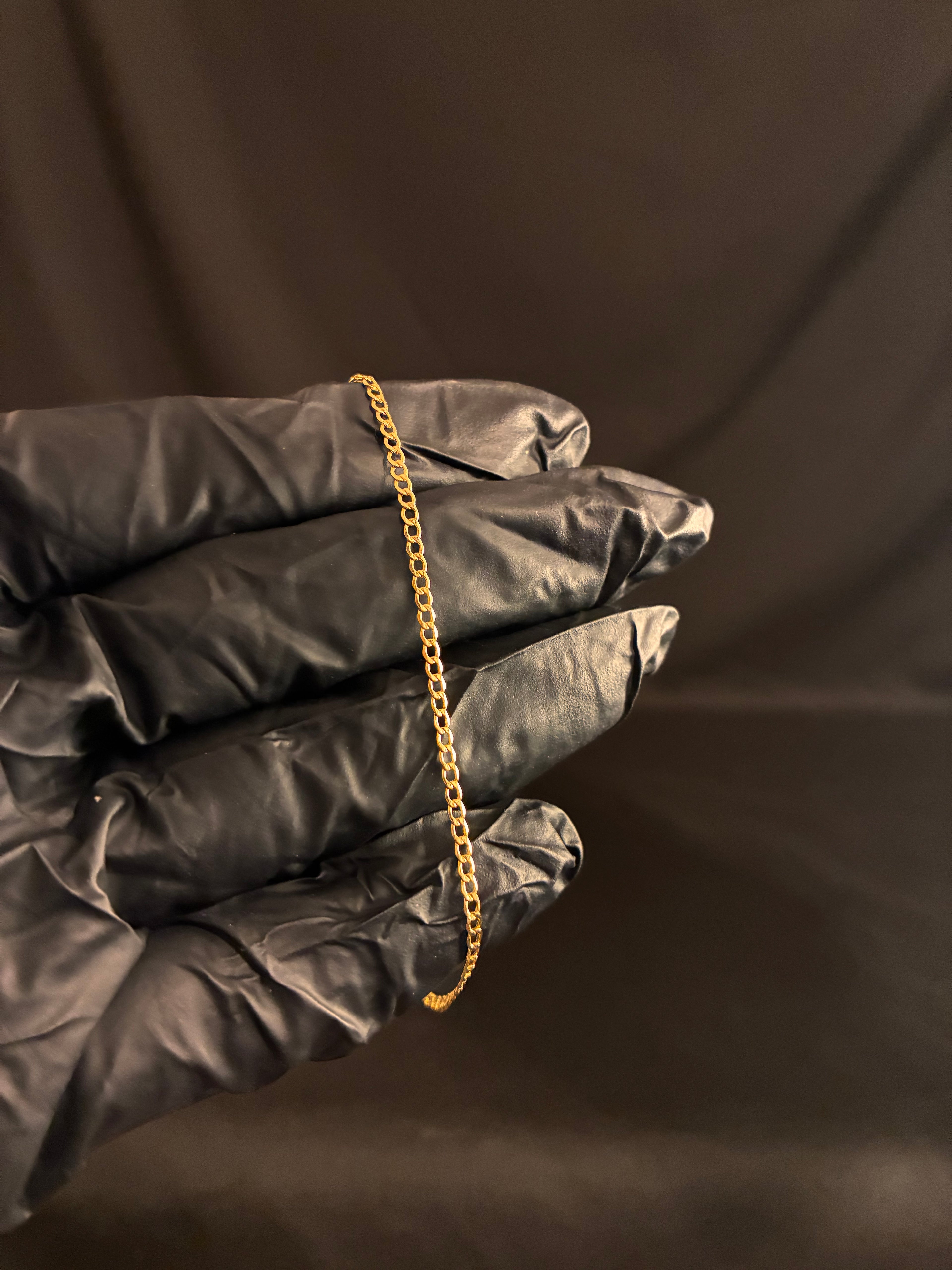 2MM 7.5inch 10K Gold Cuban link bracelet