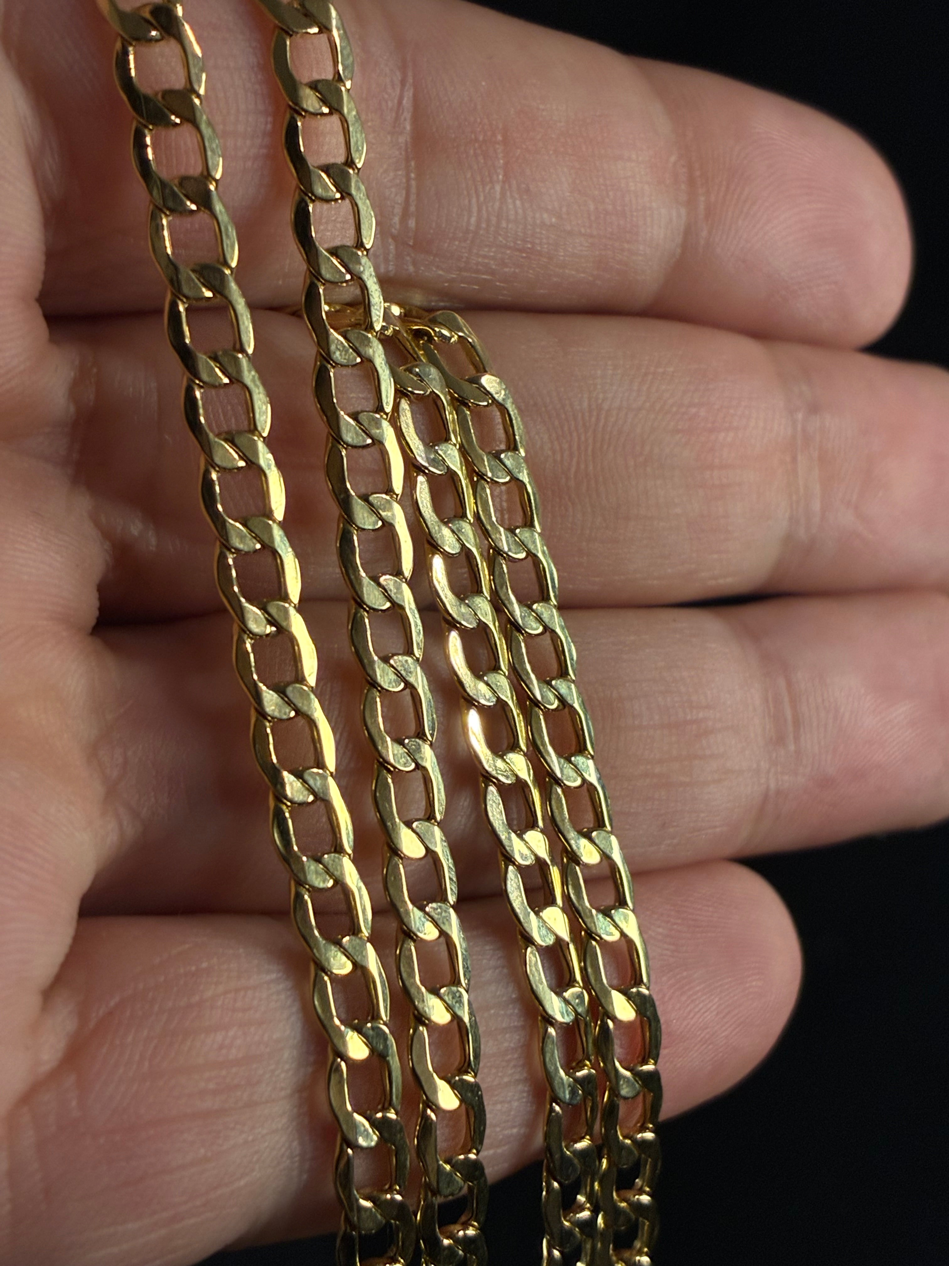 4.5MM 10K Gold Cuban Link Necklace