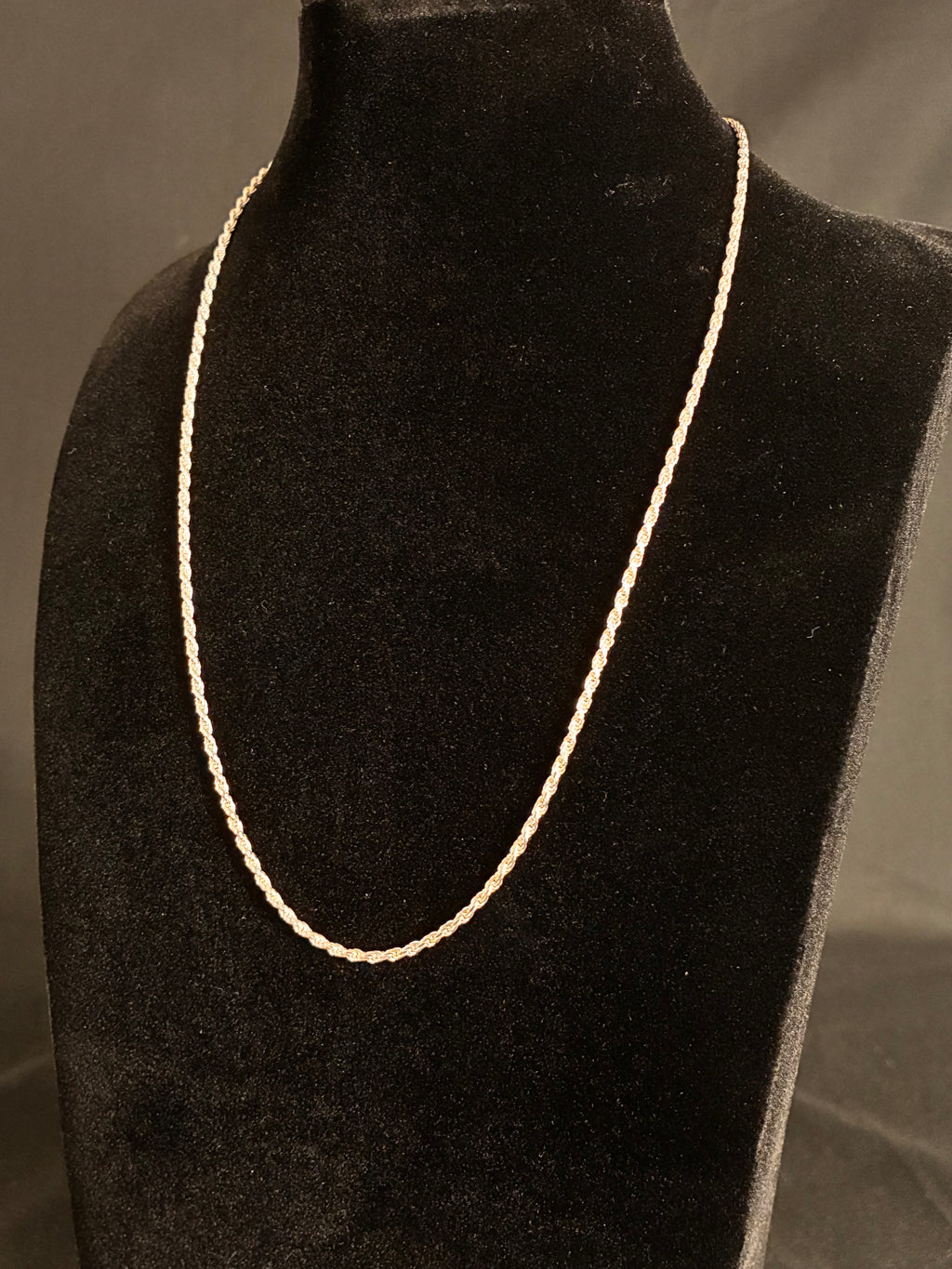 2MM 18inch Silver Diamond cut Rope