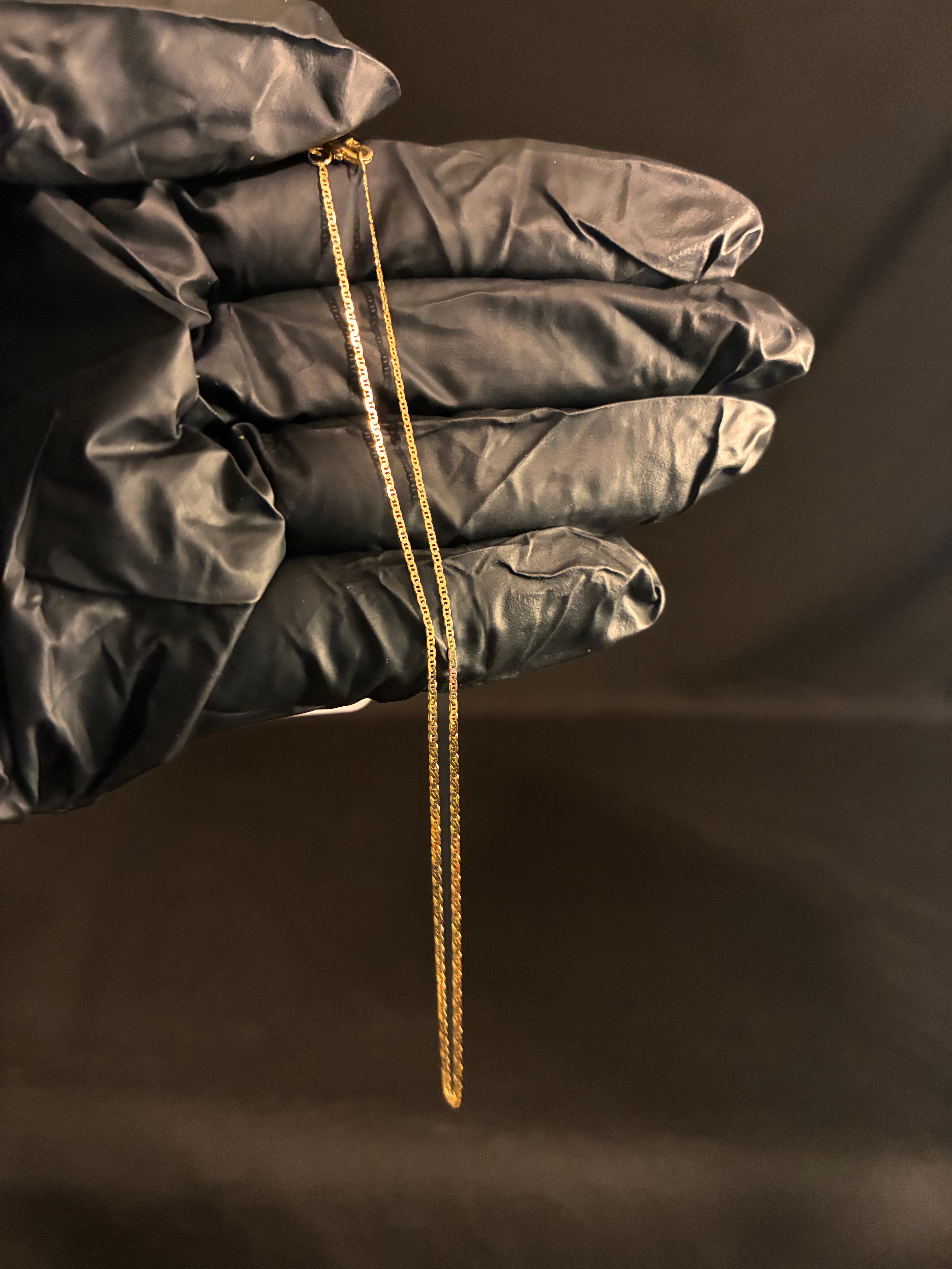 1.5 MM 10inch 10K Gold Mariner Anklet