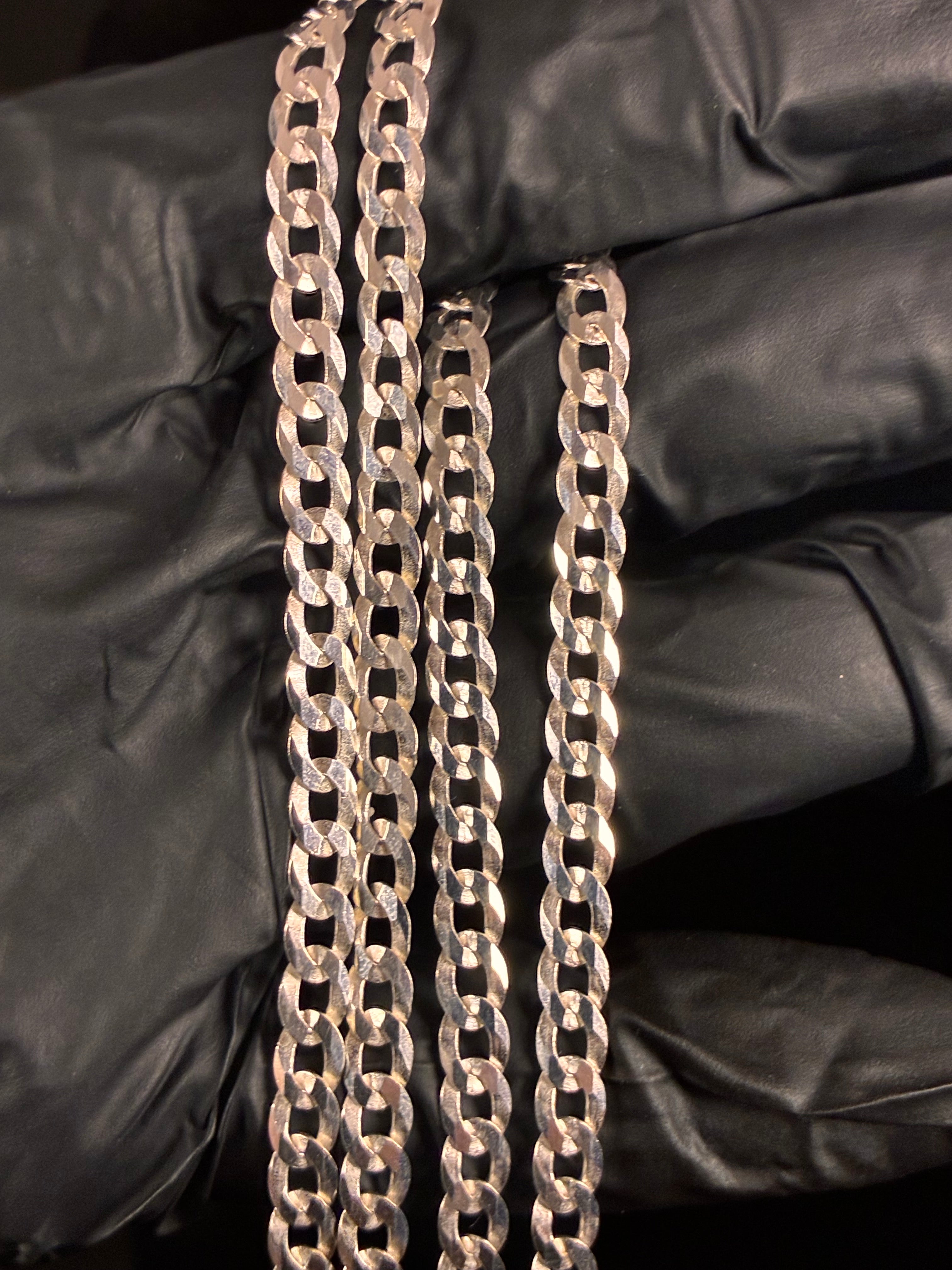 3MM 24inch Silver Cuban Necklace