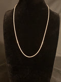 2MM 18inch Silver Diamond cut Rope