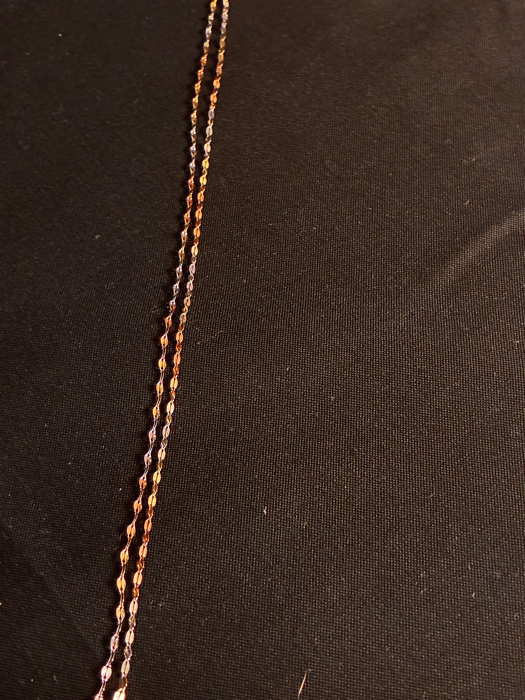 2MM 18inch 10K Tri-color Gold Mirror Link