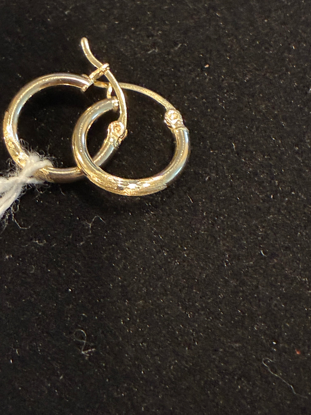 10K Gold Diamond Cut Hoops