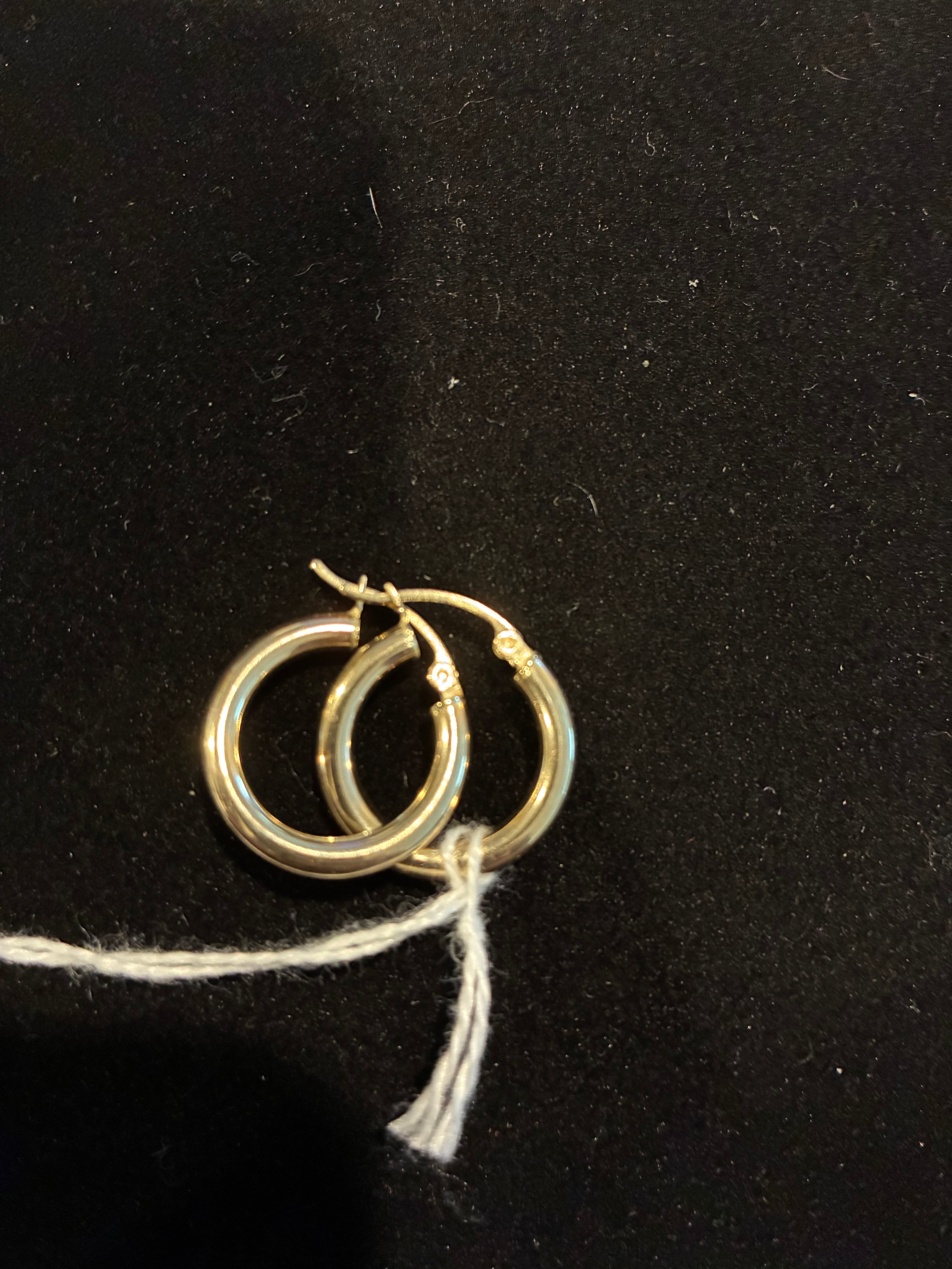 3MM 10K Solid gold hoops