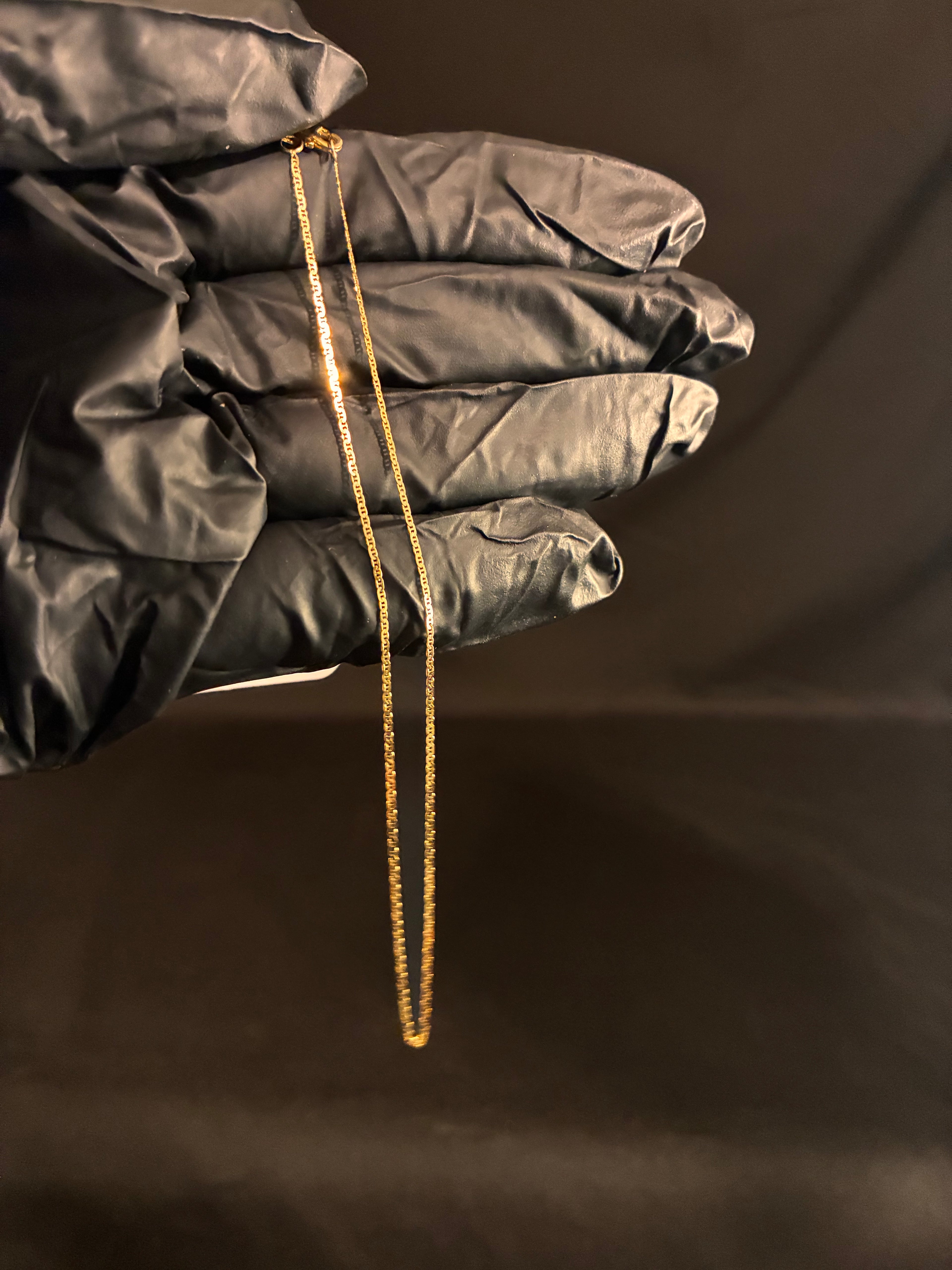 1.5 MM 10inch 10K Gold Mariner Anklet