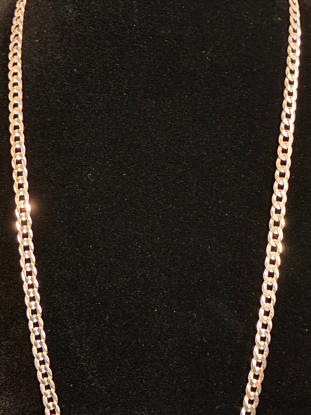 3MM 24inch Silver Cuban Necklace