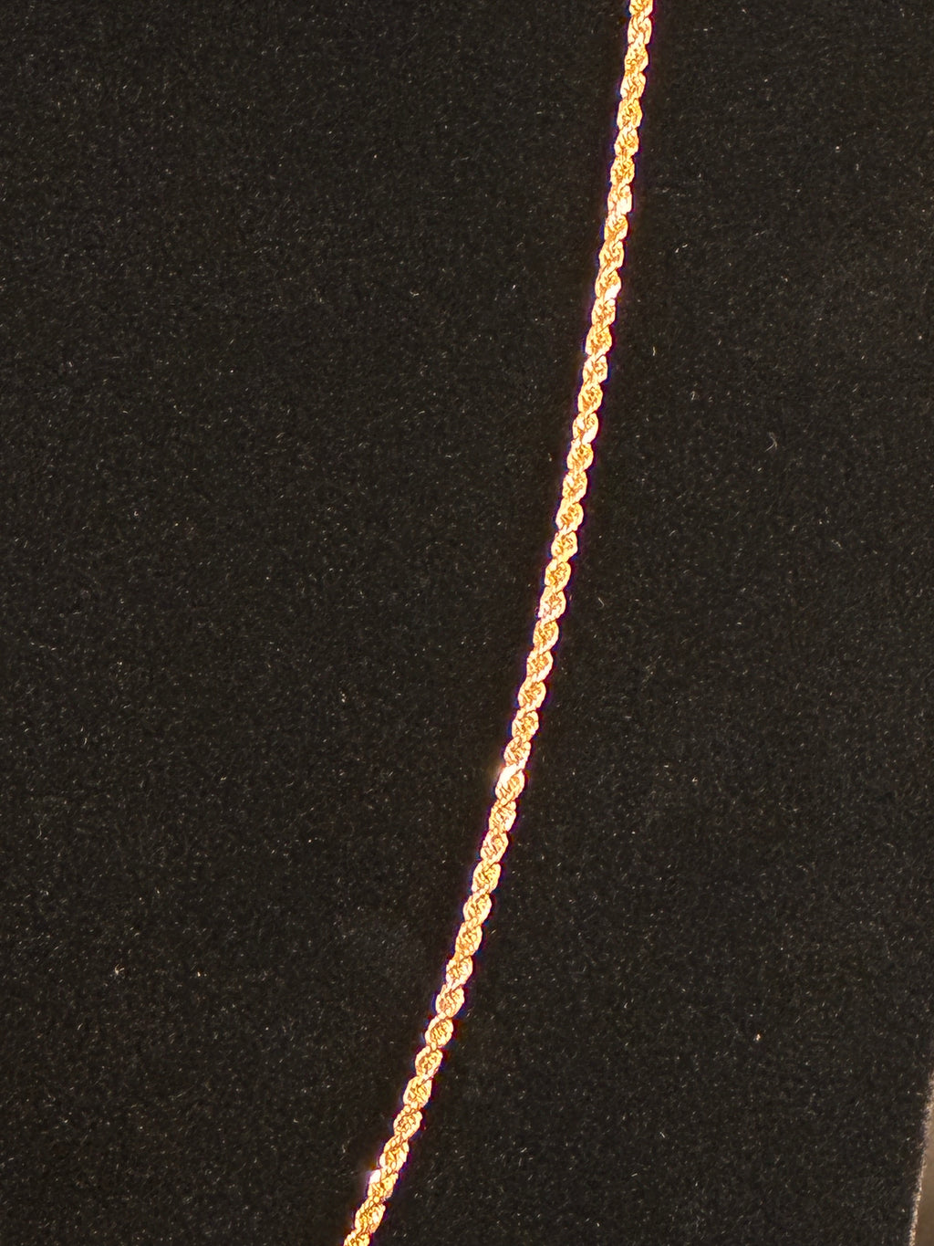 2MM 20inch 10K Gold Diamond Cut Rope