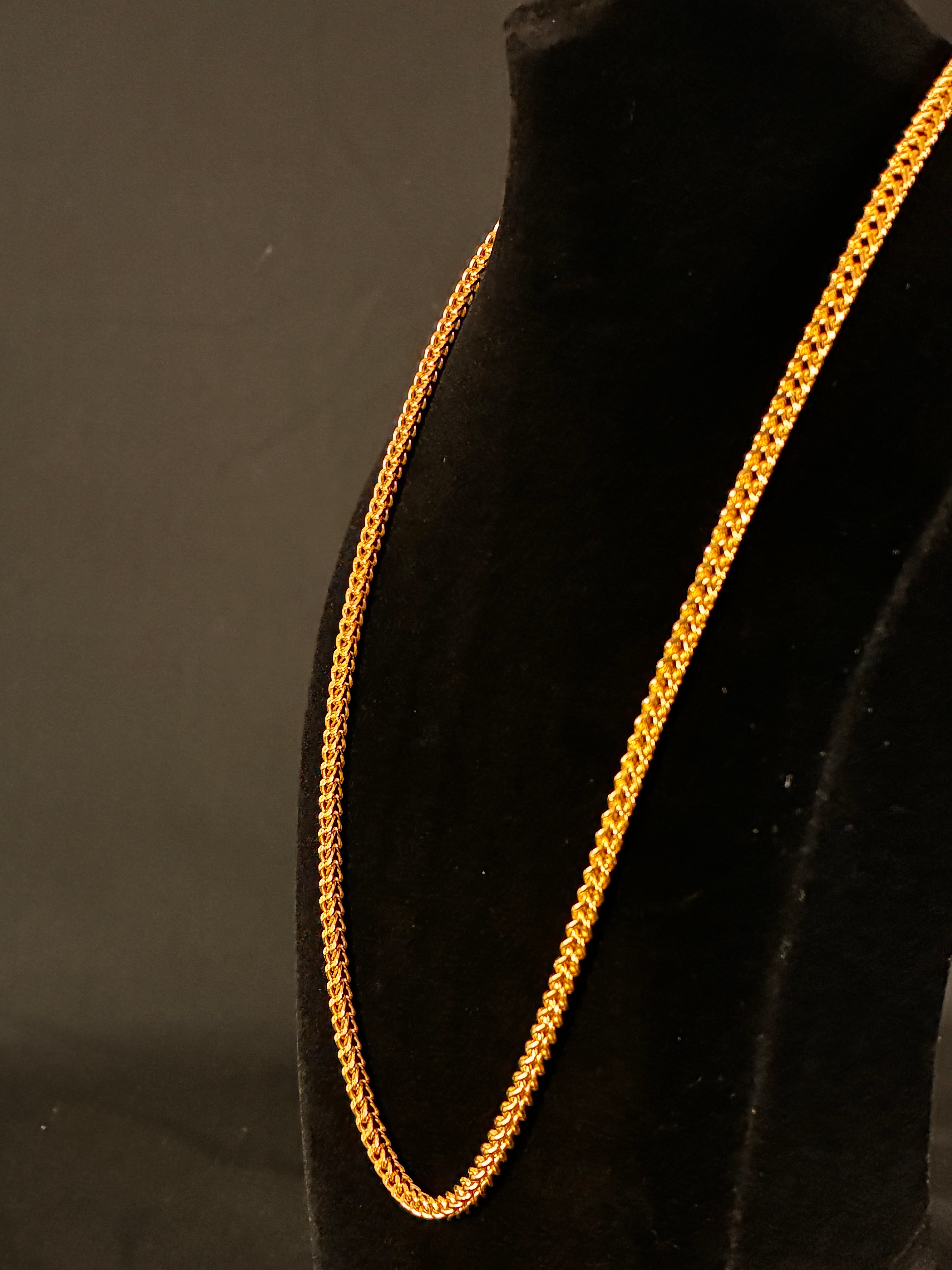 4MM 22inch Solid 10K Gold Franco