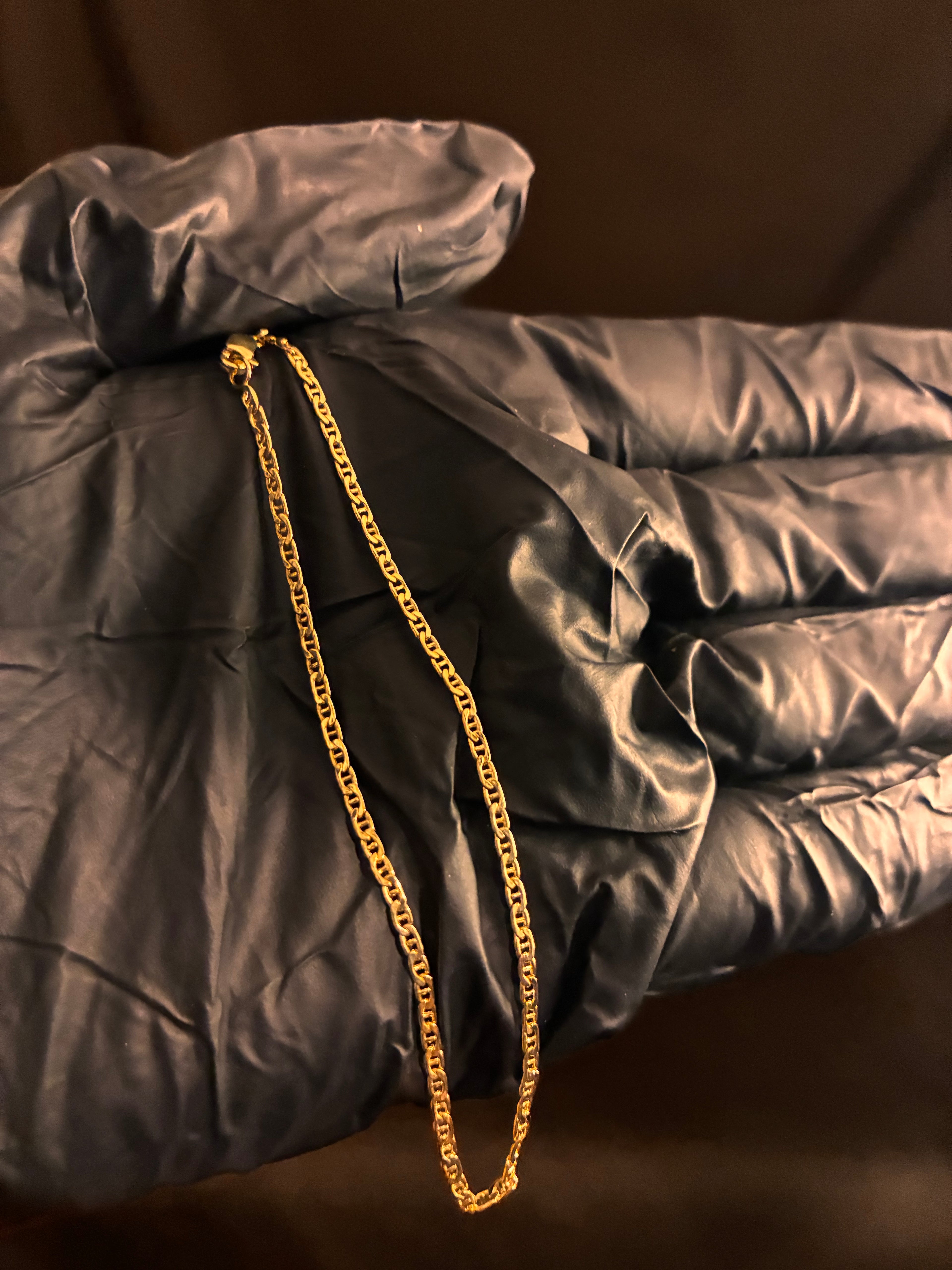 2MM 7inch 10K Gold Mariner Bracelet