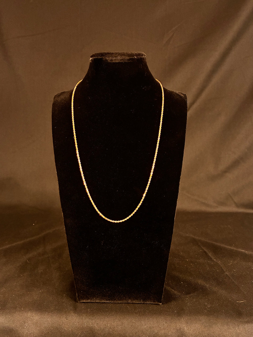 2MM 20inch 10K Gold Diamond Cut Rope