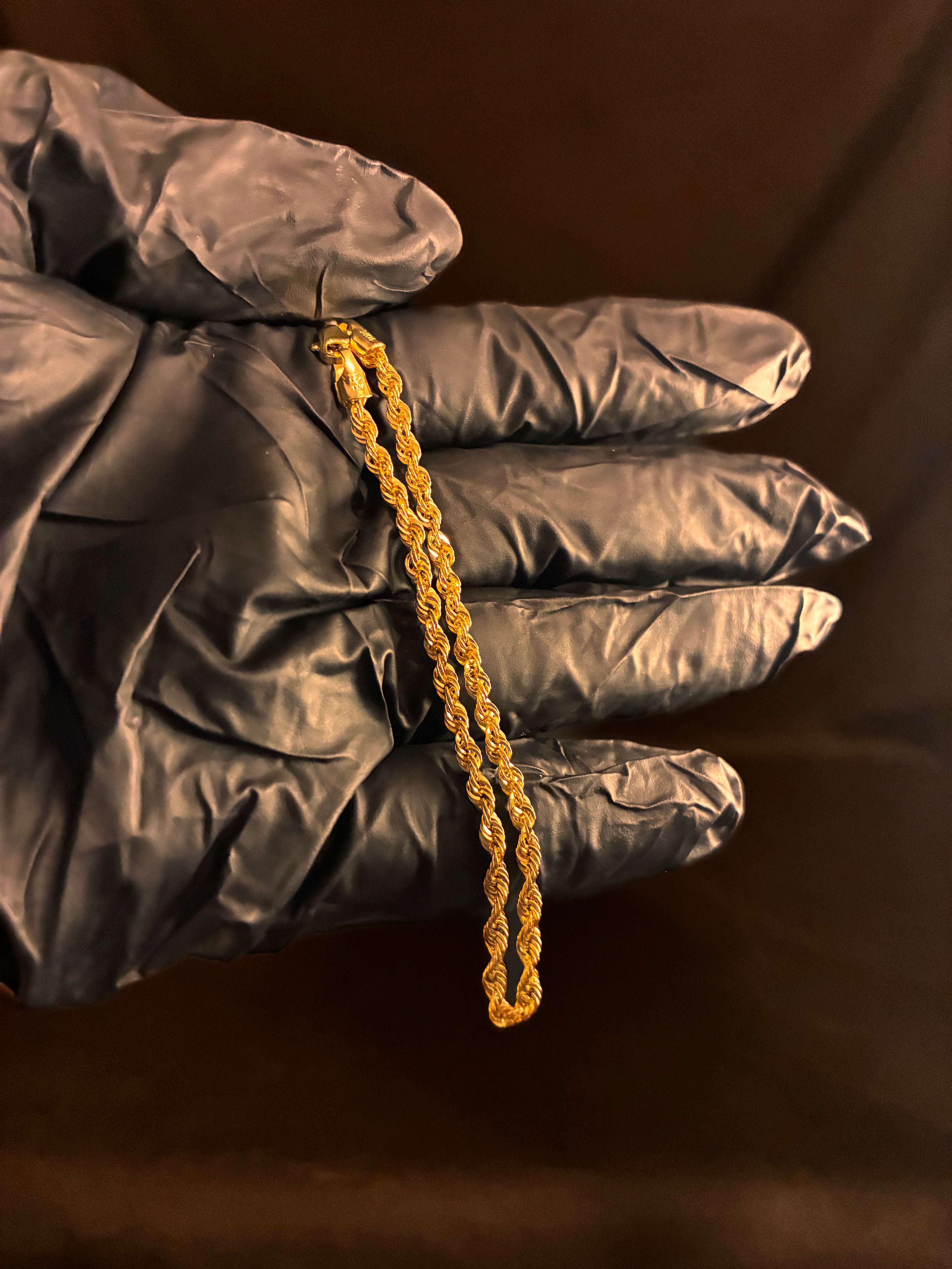 3MM 8inch 10K Gold Diamond Cut Bracelet
