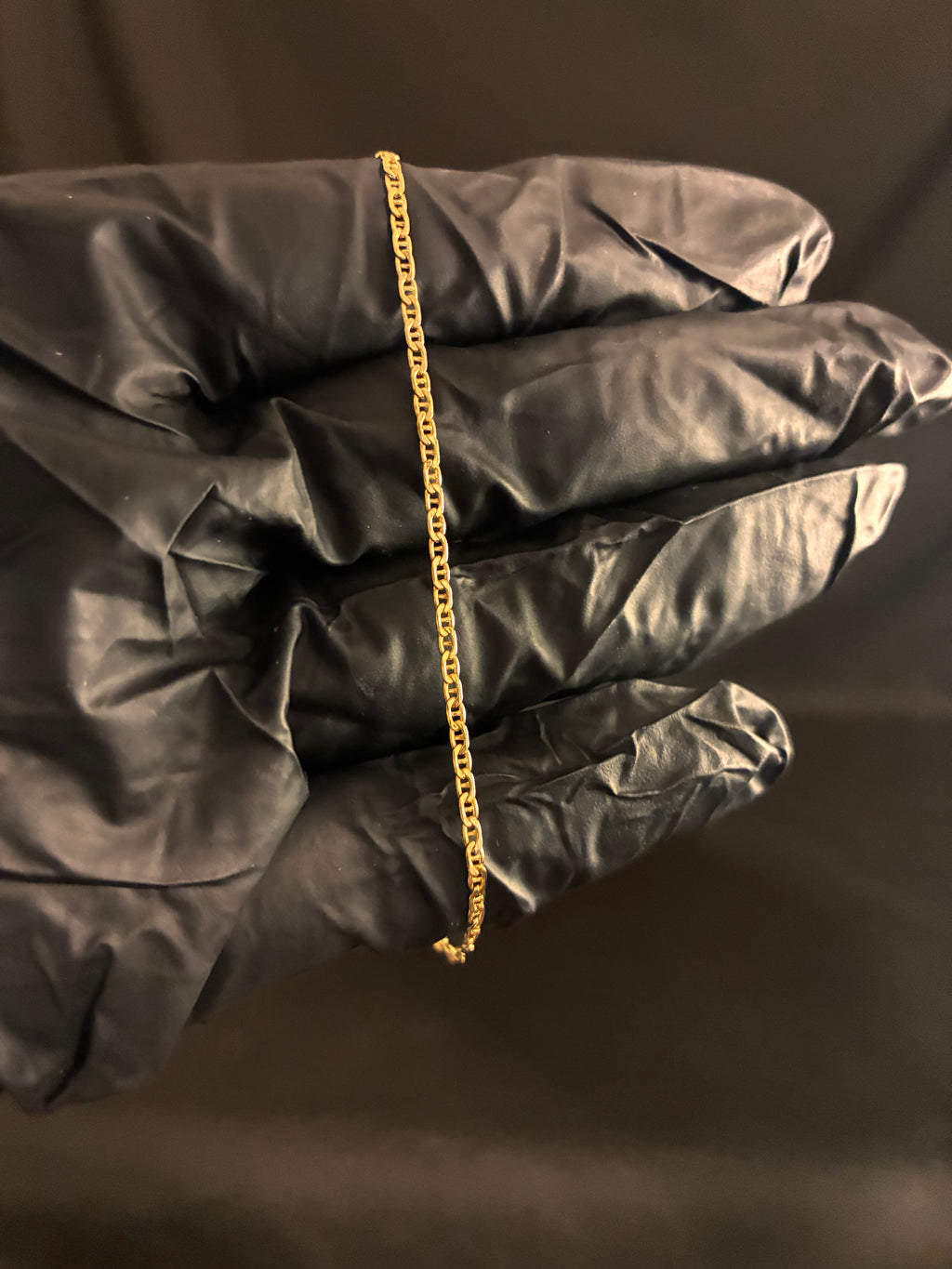 2MM 7inch 10K Gold Mariner Bracelet