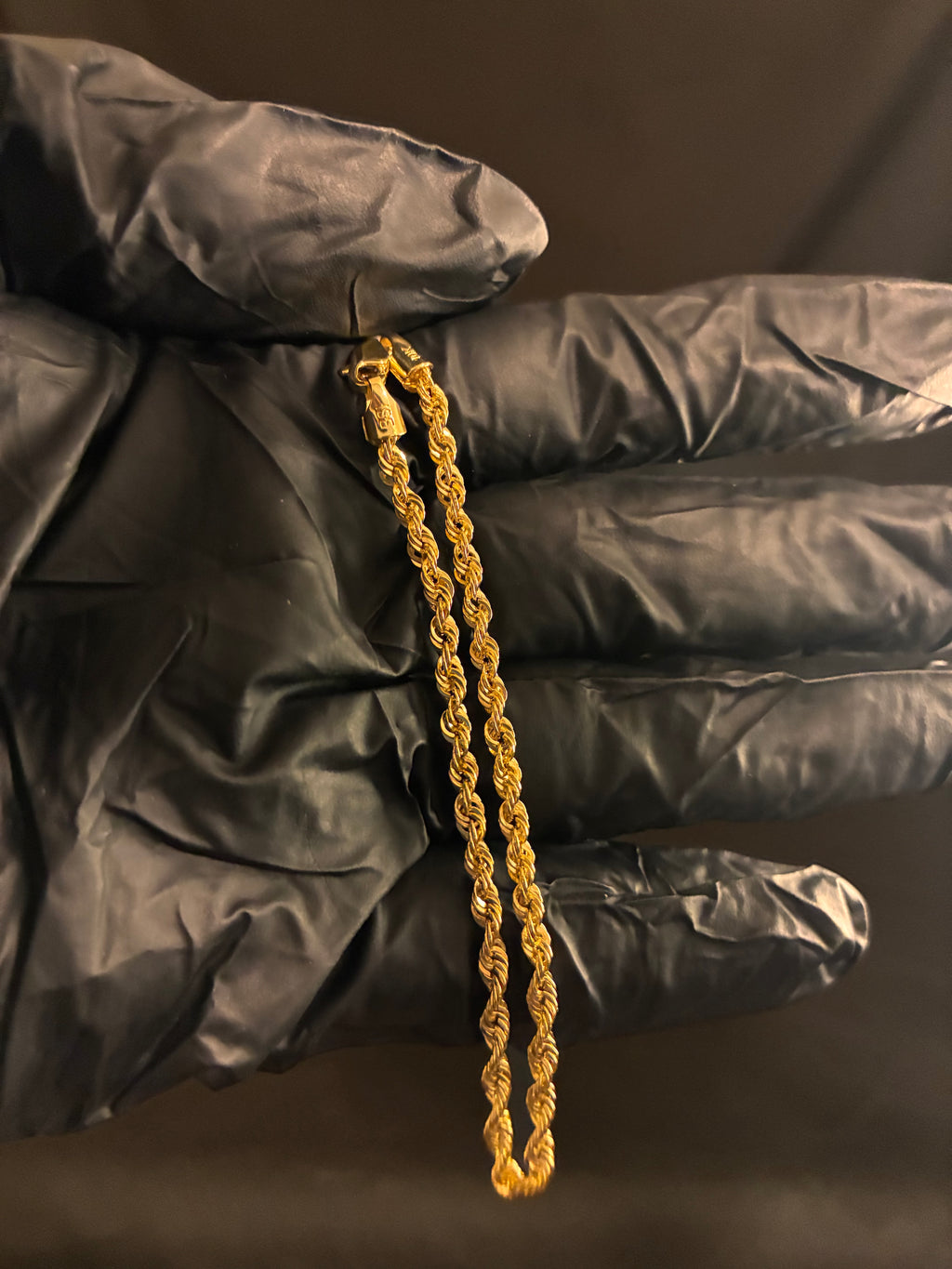 3MM 8inch 10K Gold Diamond Cut Bracelet