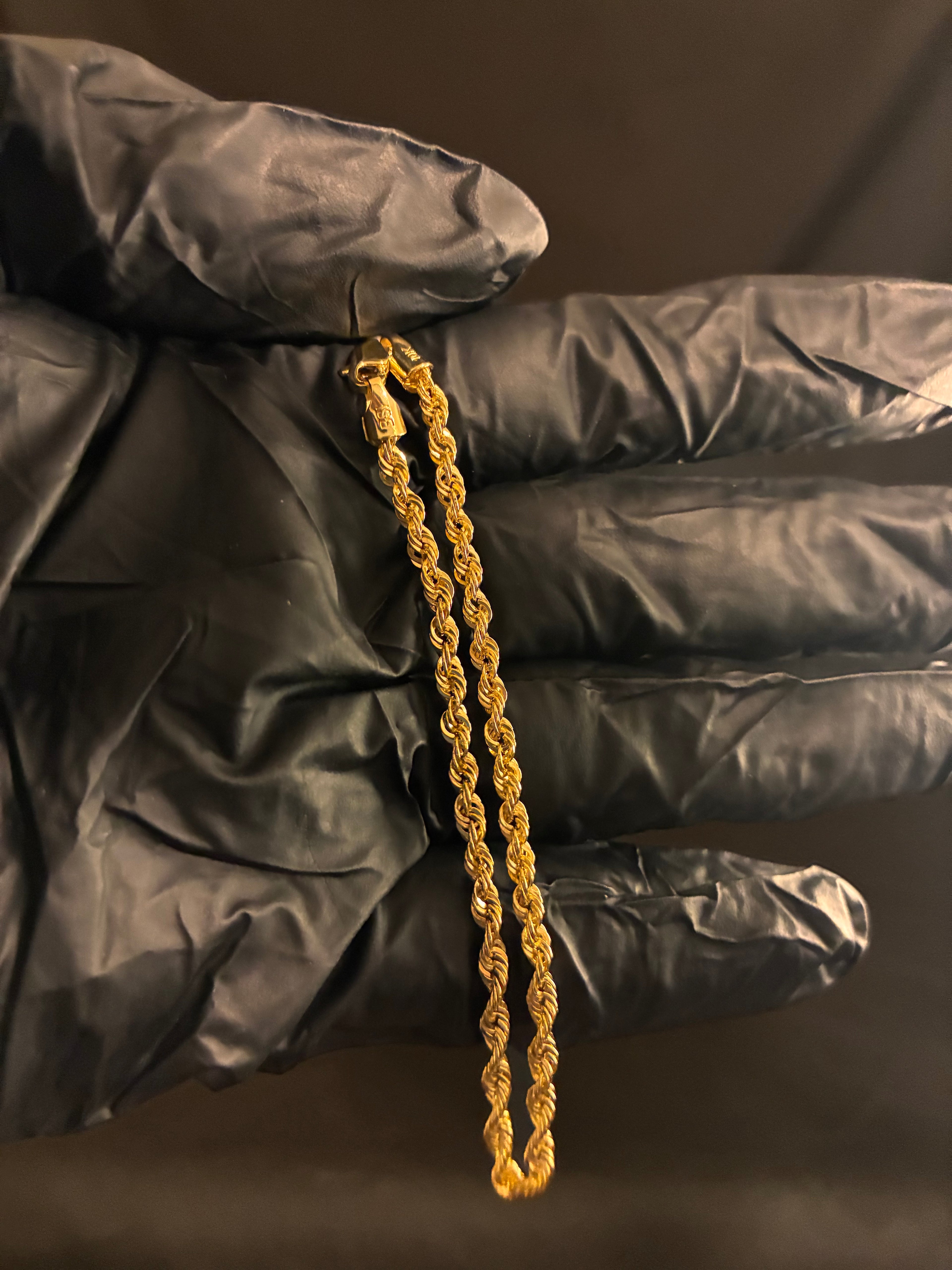 3MM 8inch 10K Gold Diamond Cut Bracelet