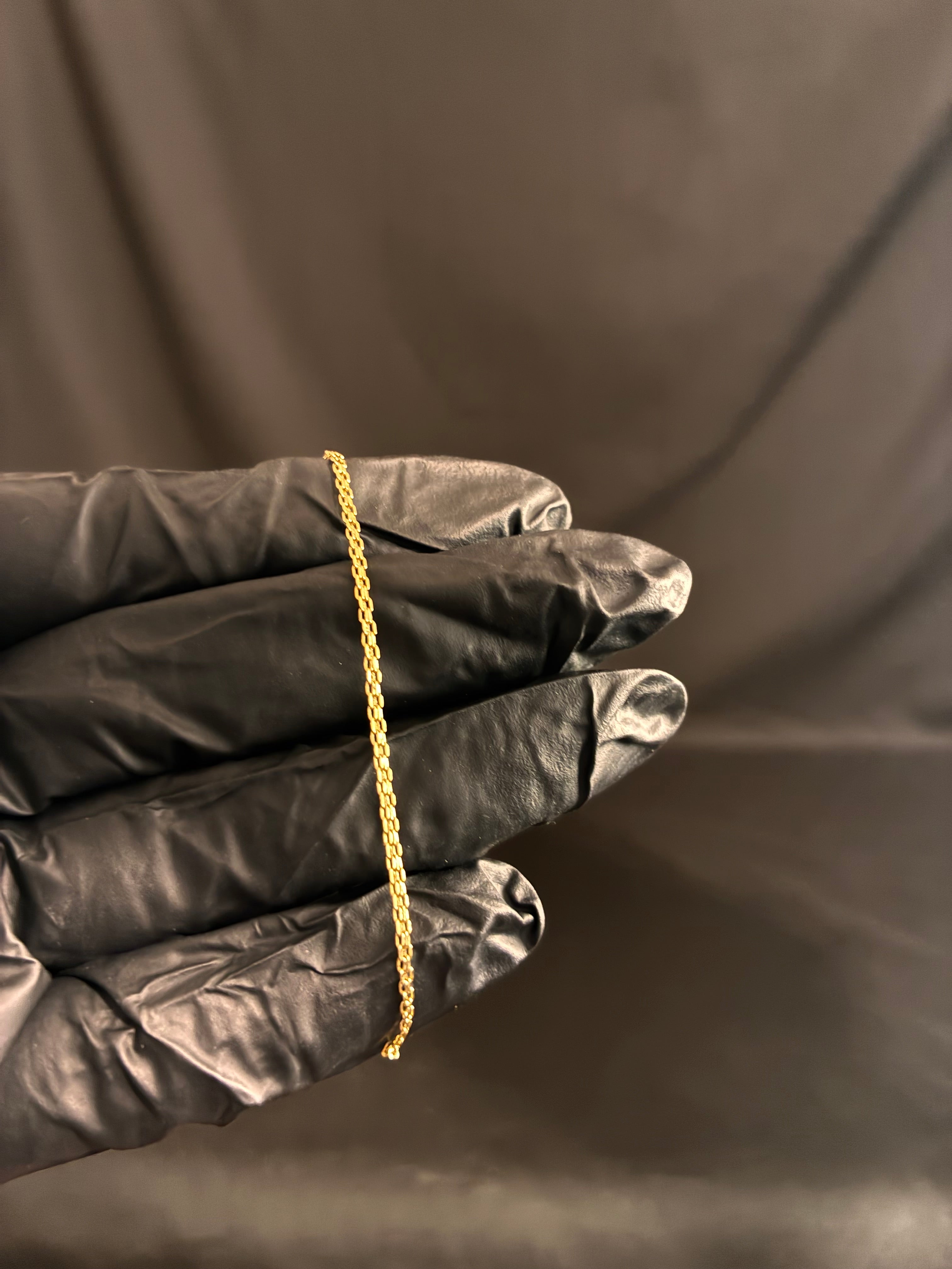 2MM 7inch 10K Gold Bismarck bracelet