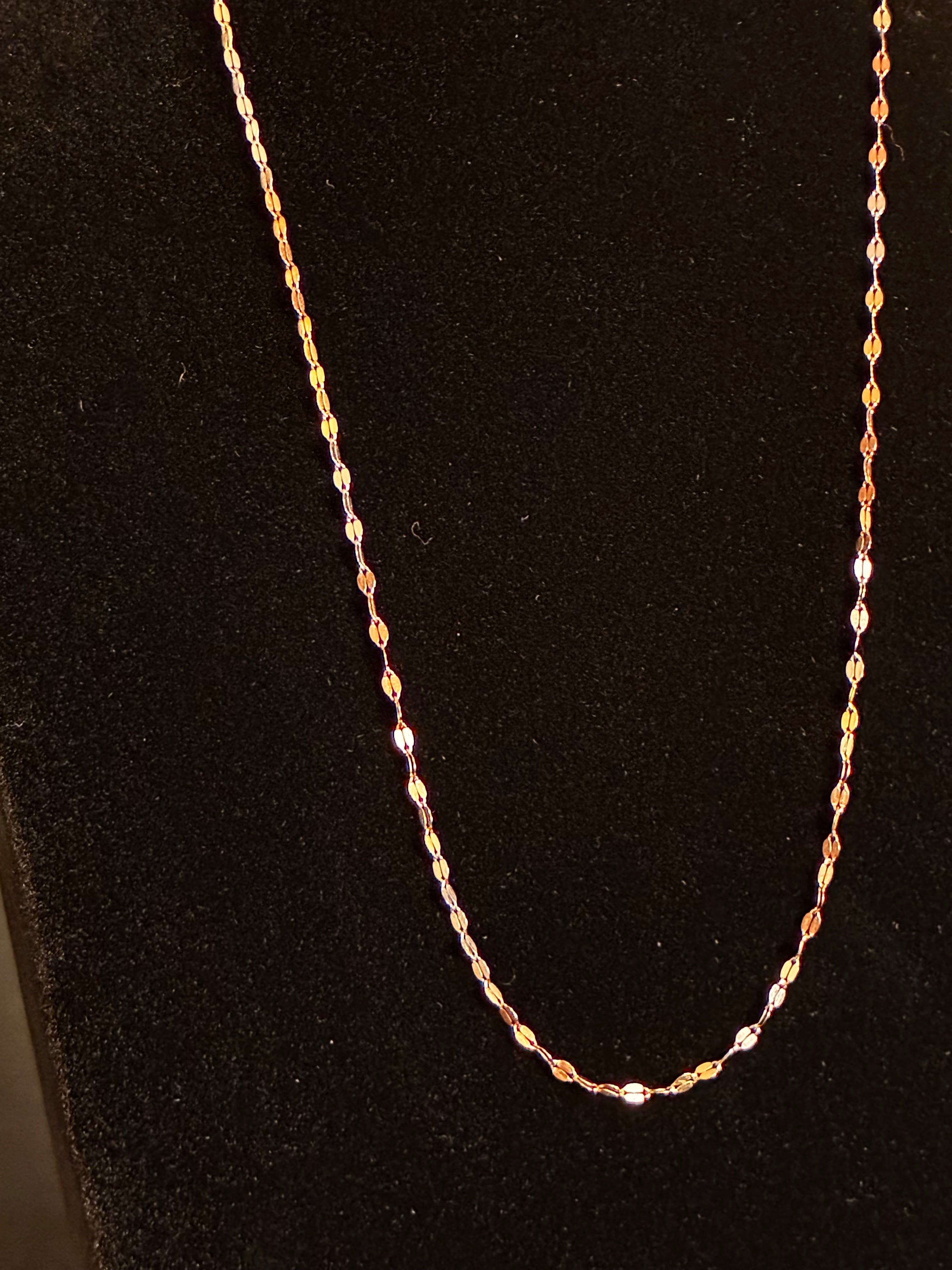2MM 18inch 10K Tri-color Gold Mirror Link