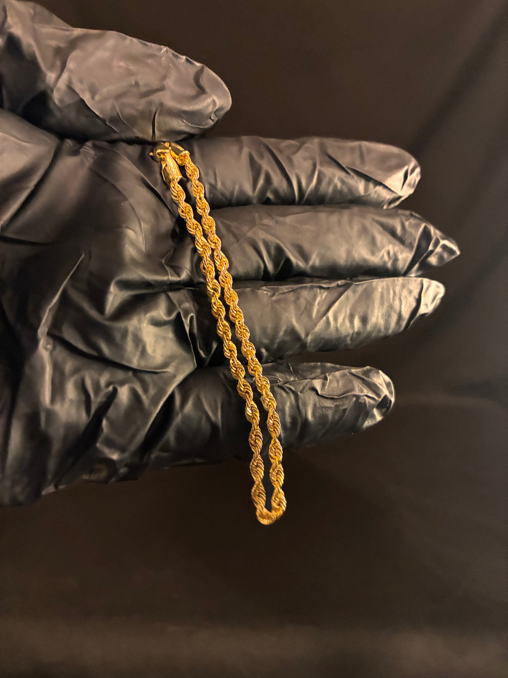 3MM 8inch 10K Gold Diamond Cut Bracelet