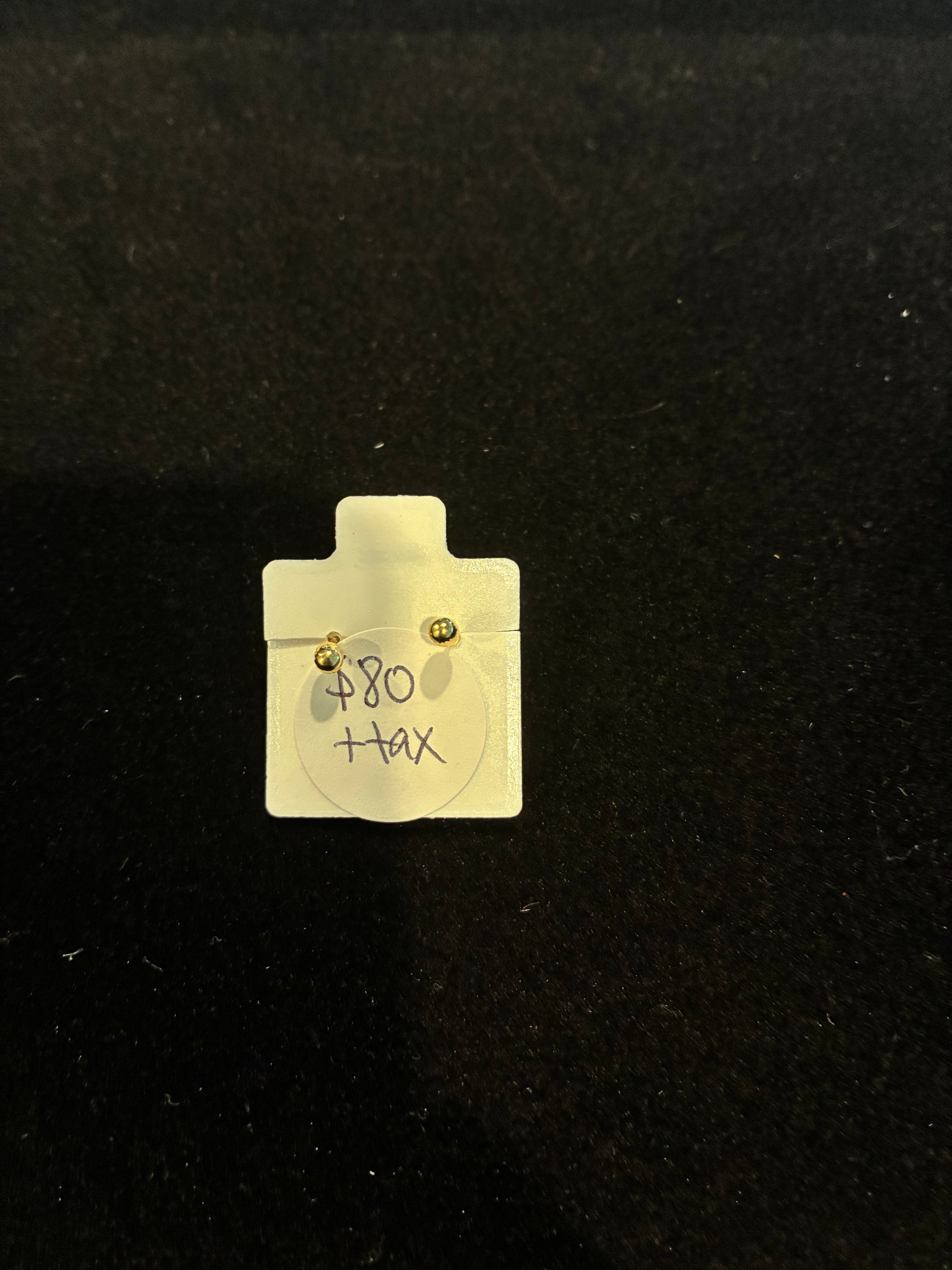 Large 10K Gold Ball studs