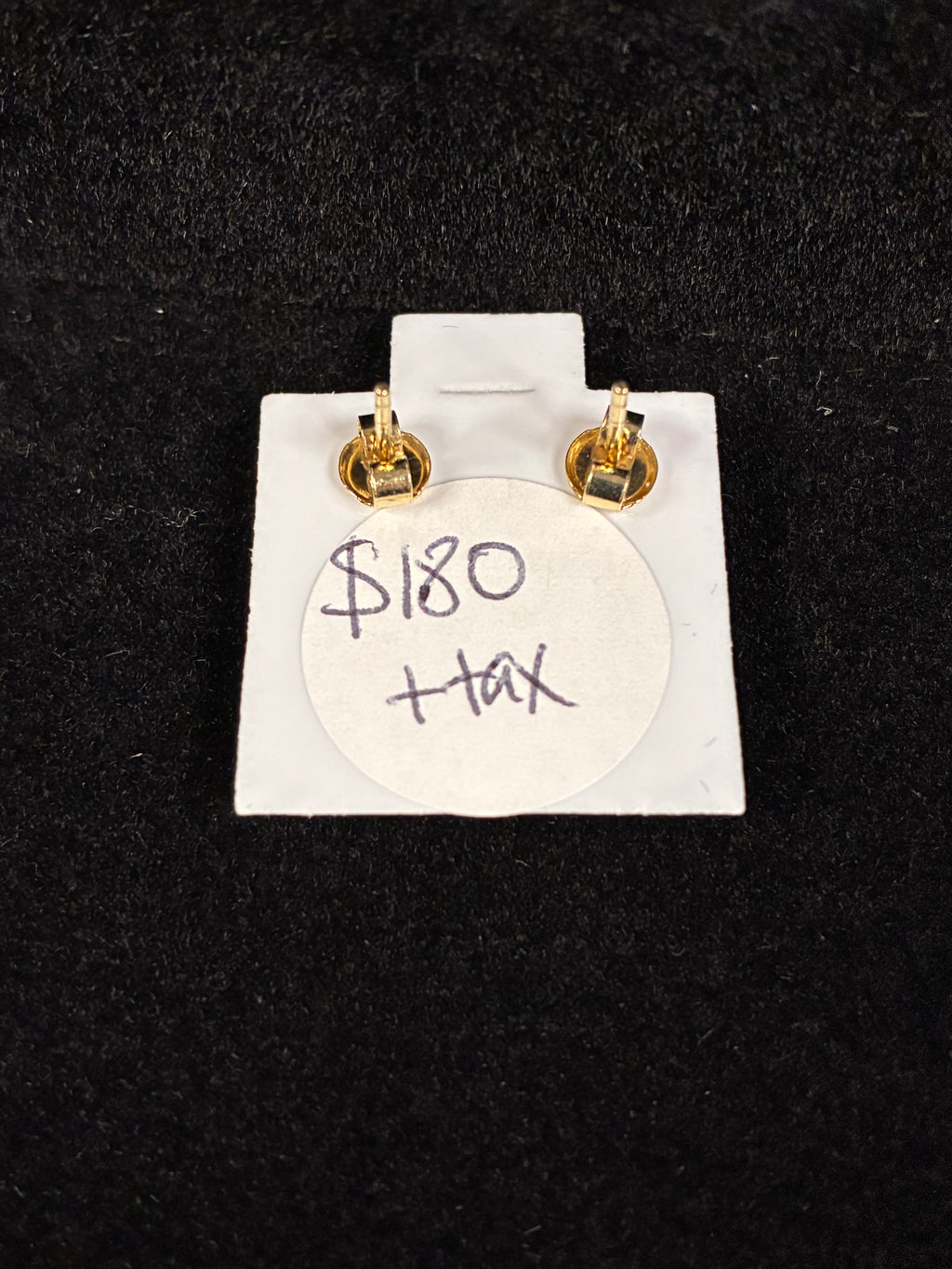 Solid 10K Gold CZ Heart Studs