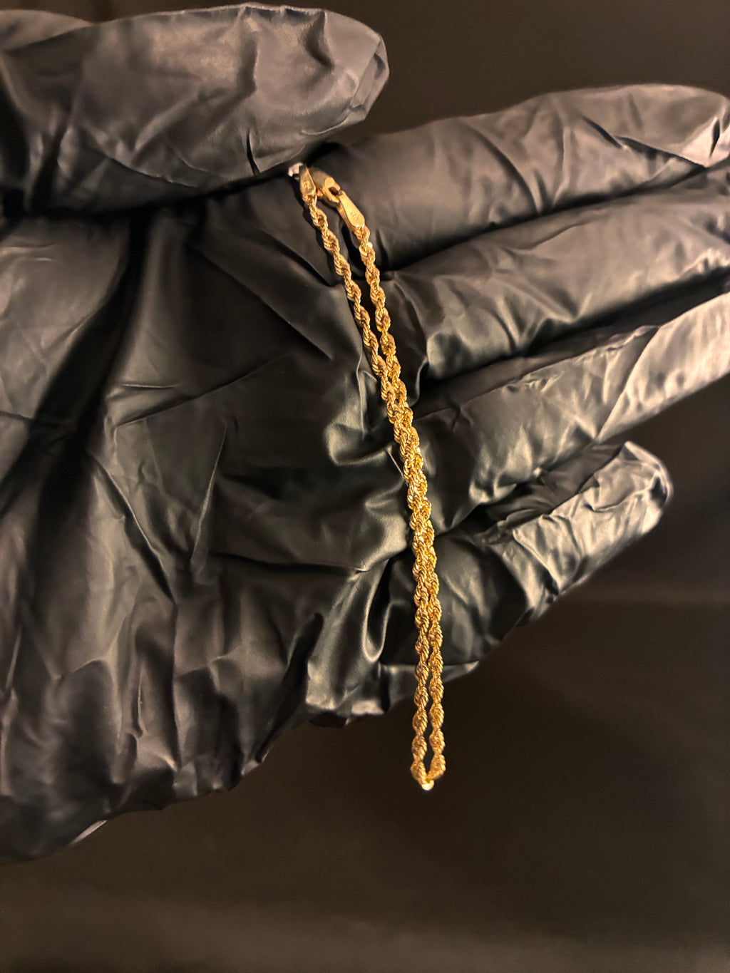 1.5MM 7inch 10K Gold Diamond Cut Rope