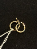 10K Gold Diamond Cut Hoops