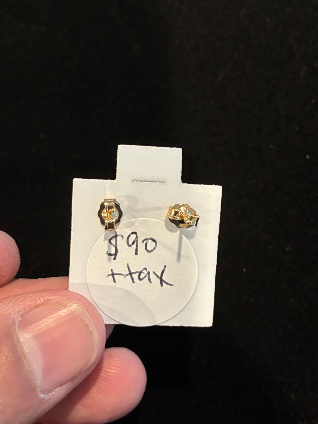 Solid 10K Gold Hibiscus Studs